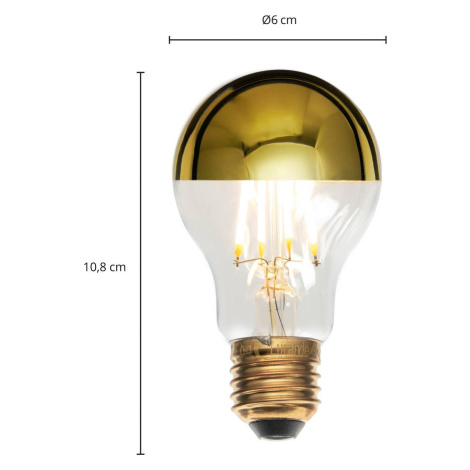 E27 3,5W LED žiarovka A60 2 700 K zlatá 5 ks Lucande