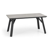 Jedálenský stôl Holis 160x90x76 cm (betón, čierna)
