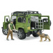 Bruder 02587 Land Rover Defender, figúrka poľovníkov a psa