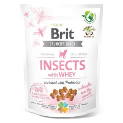 Brit Crunchy Snack Insects Puppy Whey enriched with Probiotics - 200g