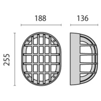 Nástenné LED Eko+19/G metalický antracit 3 000 K