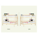 Benlemi Poschodová posteľ s dvoma lôžkami ULURU z masívu Zvoľte farbu: Transparentná vosková laz