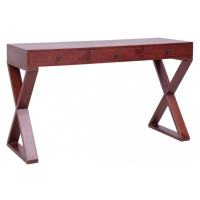 Písací stôl masívne mahagónové drevo Dekorhome Hnedá,Písací stôl masívne mahagónové drevo Dekorh