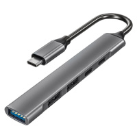 Solight 5v1 USB C hub, 1x USB 3.0, 2x USB 2.0, 2x USB C