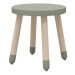Sada Drevený stôl a 2 stoličky Flexa sivozelená farba