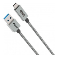 Yenkee YCU 311 GY USB 3.1 Gen 1 kábel synchronizačný a nabíjací USB A - USB C, dĺžka 1 m