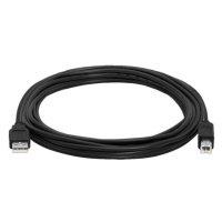 Dátový kábel USB-A(male) na USB-B(male), 5m, čierna
