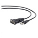 Cablexpert kábel adaptér USB-serial 1,5m 9 pin /com/, čierny