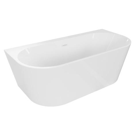 MEXEN/S - Oval+ voľne stojaca vaňa przyścienna 170 x 80, biela, sifón a prepad biela 52681708000