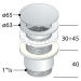 Omp Tea Omp Tea, Umývadlová výpust 5/4", neuzatvárateľná, veľká krytka, tl.30-45mm, chróm, 147.5