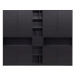 Čierna modulárna knižnica z borovicového dreva 260x210 cm Finca – WOOOD