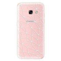 Odolné silikónové puzdro iSaprio - Abstract Triangles 03 - white - Samsung Galaxy A3 2017