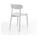 Biela plastová záhradná stolička Stoccolma - Tomasucci