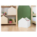 Benlemi Drevený úložný box HOUSE v tvare domčeka Zvoľte farbu: Ružová, pololakovaná