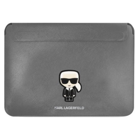 Karl Lagerfeld Saffiano Ikonik Computer Sleeve 13/14" strieborný