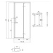 CERSANIT - Sprchové dvere LARGA chróm 80X195, pravé, číre sklo S932-115