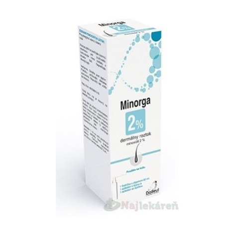 Minorga 2% dermálny roztok sol.der. 1 x 60 ml