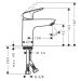 Hansgrohe Logis, páková umývadlová batéria 100, s odtokovou súpravou Push-Open, chrómová, HAN-71