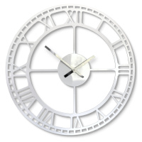 domtextilu.sk Kovové biele nástenné hodiny vintage 50 cm 57419