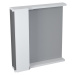 SAPHO - PULSE galérka s LED osvetlením 75x80x17cm, ľavá, biela/antracit PU077-3034