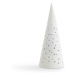 Biely vianočný svietnik z kostného porcelánu Kähler Design Nobili, výška 25,5 cm
