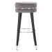Sivá zamatová barová stolička 74 cm Paris – Mauro Ferretti