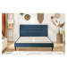 Modrá dvojlôžková posteľ Bobochic Paris Rory Dark, 180 x 200 cm