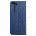 Diárové puzdro na Samsung Galaxy S21 FE 5G Forcell Luna Carbon modré