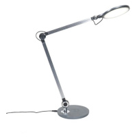 Dizajnová stolná lampa šedá vrátane LED s bezdrôtovou nabíjačkou - Don