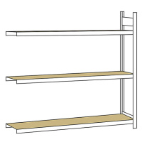 Regál s veľkým rozpätím, s drevotrieskovou doskou, výška 2000 mm SCHULTE