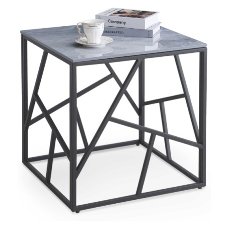 Odkládací stolek UNIVERSE 2 55 cm šedý/černý Halmar