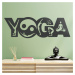 Drevený nápis na stenu - Yoga, Antracitovo-šedá