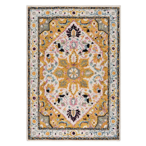 Kusový koberec Wool Loop Dahlia Yellow/Multi Rozmery kobercov: 160x230 Flair Rugs