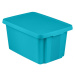 Modrý úložný box s vekom Curver Essentials, 45 l