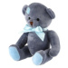 Medveď sediaci s mašľou plyš 20cm modrý