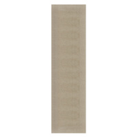 Ručně tkaný běhoun Tuscany Textured Wool Border Natural - 60x230 cm Flair Rugs koberce