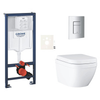 Závesný wc set do ľahkých stien / predstenová montáž Grohe Euro Ceramic SIKOGRSEUSCP00