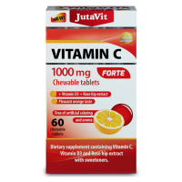 JUTAVIT Vitamín C 1000mg Forte, vitamín D3 2000IU, extrakt zo šípok 25 mg pomarančová príchuť 60