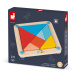 Drevená hračka Origami Tangram s predlohami Janod 25 ks kariet séria Montessori