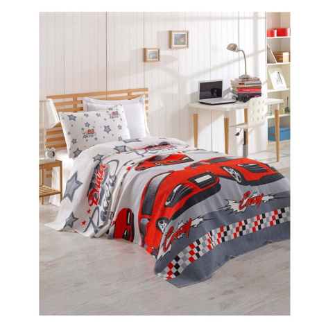 Detská bavlnená prikrývka cez posteľ Eponj Home Cars, 160 x 235 cm Mijolnir