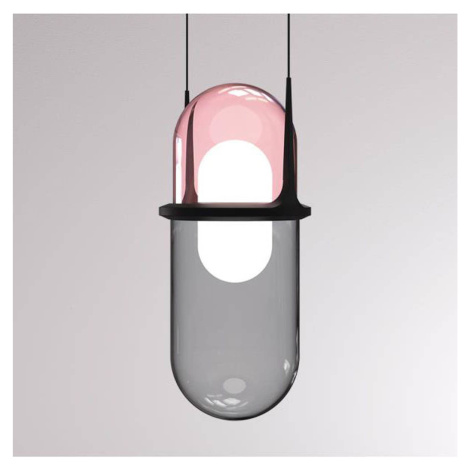 Pille závesné LED svietidlo ružová/sivá Molto Luce