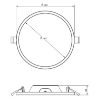 LED stropné svietidlo Alya biele Ø 18 cm 3 000 K