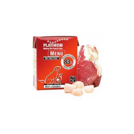 Platinum Menu Hovädzie mäso + kuracie mäso 375g + Množstevná zľava Platinum Natural