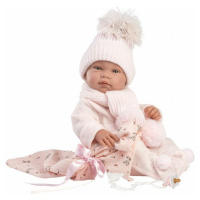 Llorens 84338 New born dievčatko realistická bábika bábätko s celovinylovým telom 43 cm