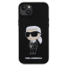 Karl Lagerfeld Liquid Silicone Ikonik NFT Zadný Kryt pre iPhone 15 Plus Black