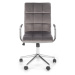 HALMAR Gonzo 4 kancelárska stolička sivá (Velvet) / chróm