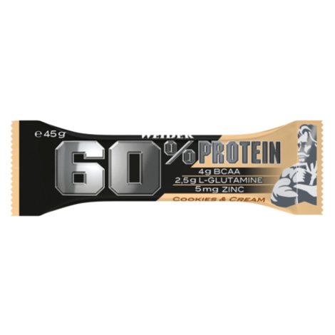 WEIDER 60% Protein bar príchuť cookies cream 45 g