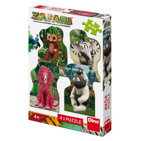 Dino ZAFARI: ZOOMBA A KAMARÁTI 4x54 Puzzle
