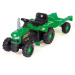 Dolu Detský traktor šliapací s vlečkou, zelený