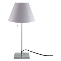 Stolová lampa Luceplan Costanzina hliník, biela hmla